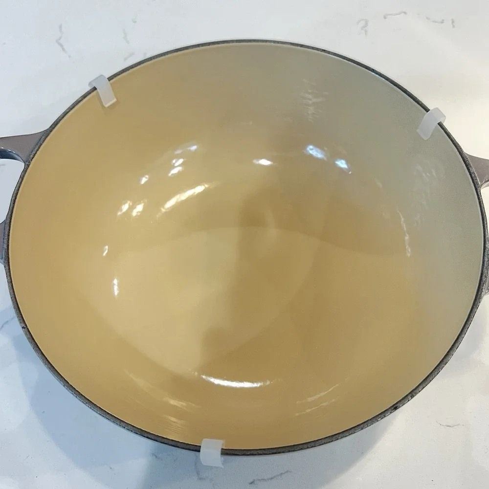 Le Creuset Signature 3.5‎ Qt Cast Iron Braiser #24 Oyster Flint Gray NIB NOS
